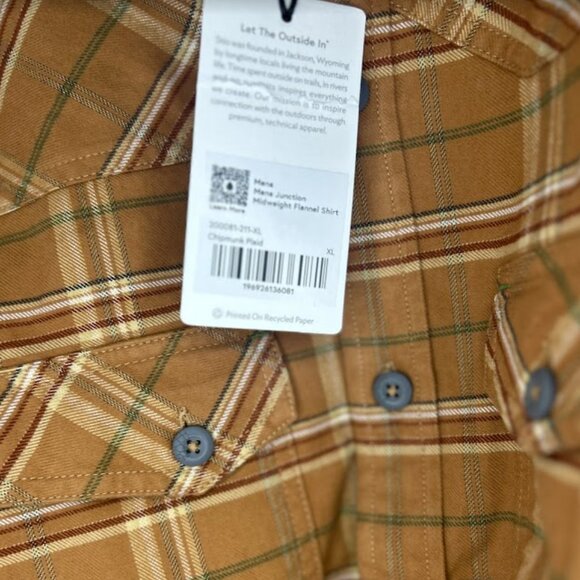 NWT Men’s Stio Junction Midweight Flannel Shirt – XL - Picture 4 of 4